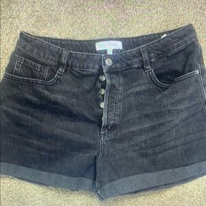 Women's Black Denim Shorts